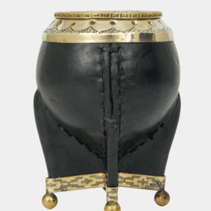 MATE TORPEDO PREMIUM • Negro • Calabaza con Virola Cincelada de Alpaca