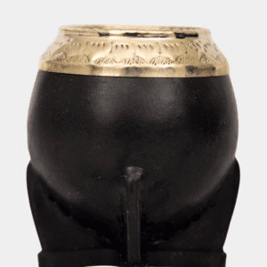 MATE TORPEDO • Negro • Con Virola Cincelada de Alpaca